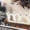 Glitzhome® 18"L Halloween Wooden & Metal White Ghost Silhouette Countdown Table Sign
